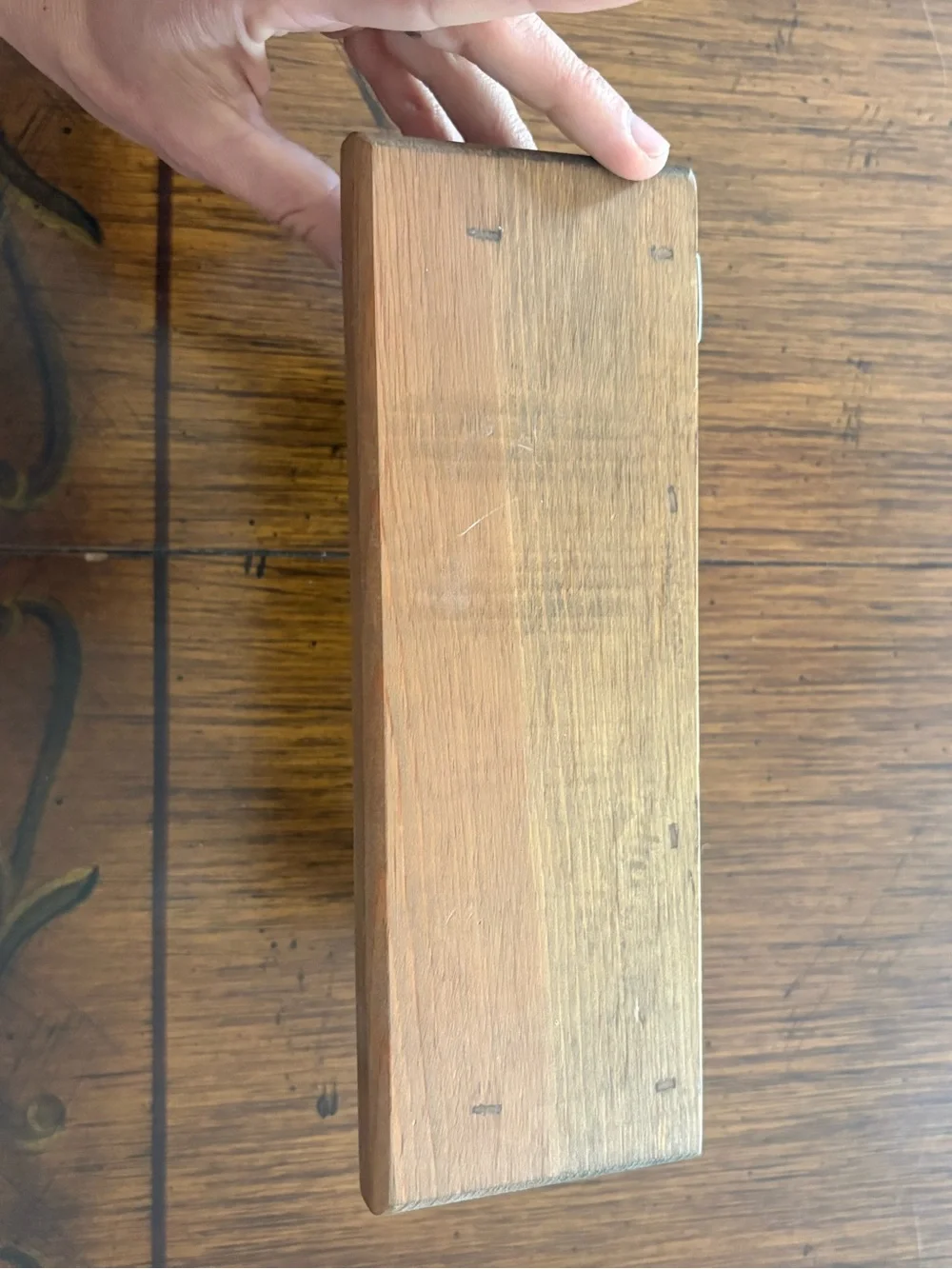 Natural Wood Wall Shelf with Pegs - Natural Brown